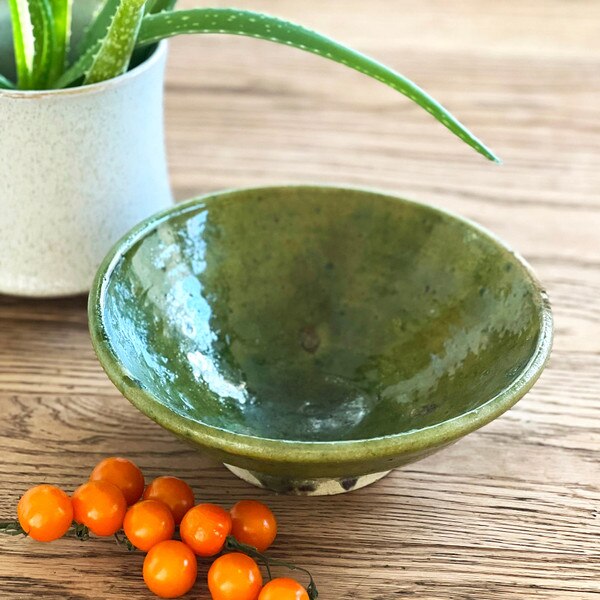 Green Pottery Bowl Medium